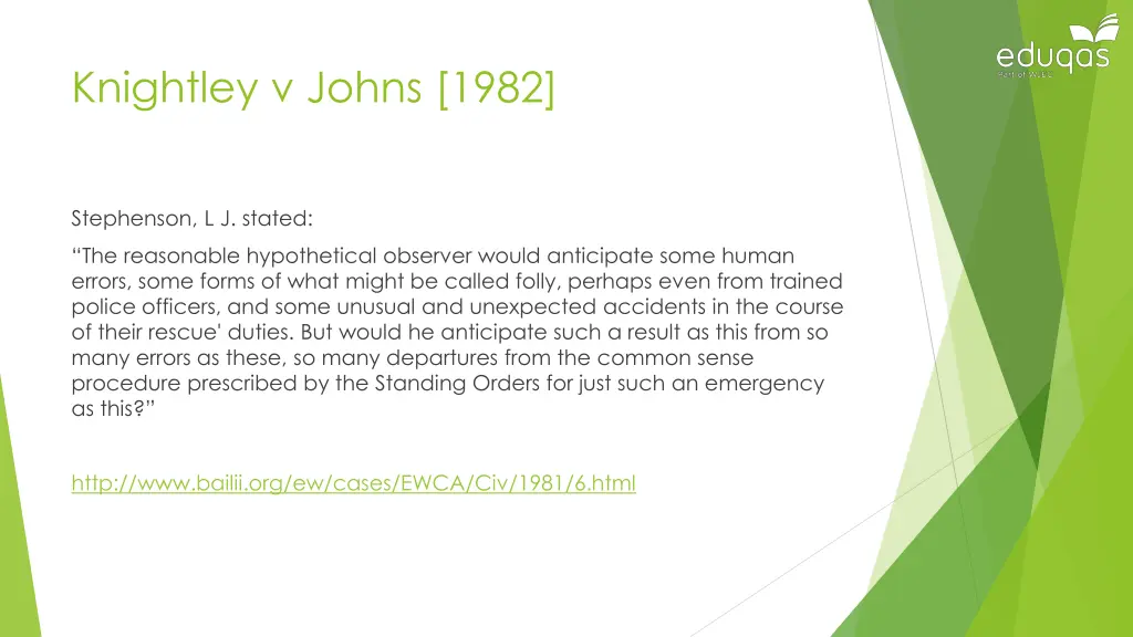knightley v johns 1982 2