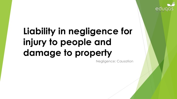 liability in negligence for injury to people
