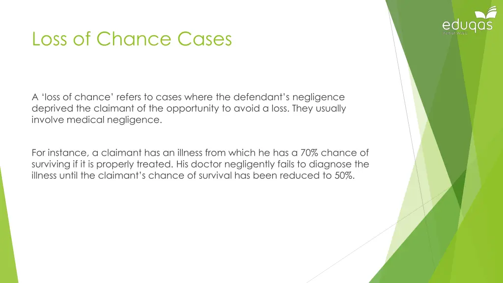 loss of chance cases