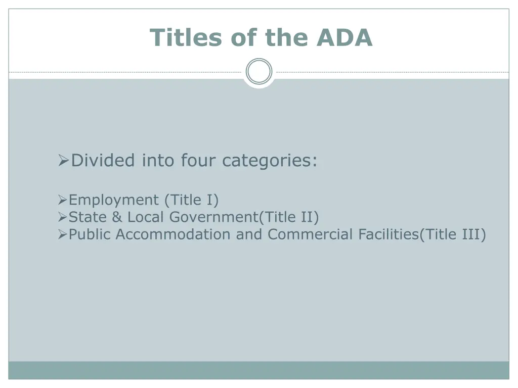 titles of the ada