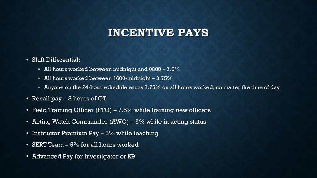 incentive pays