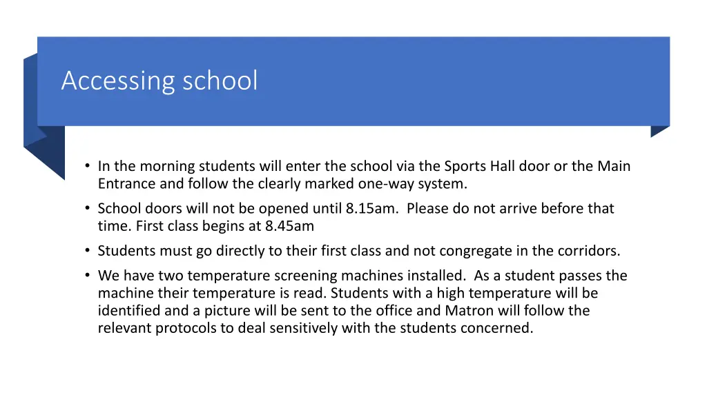 accessing school