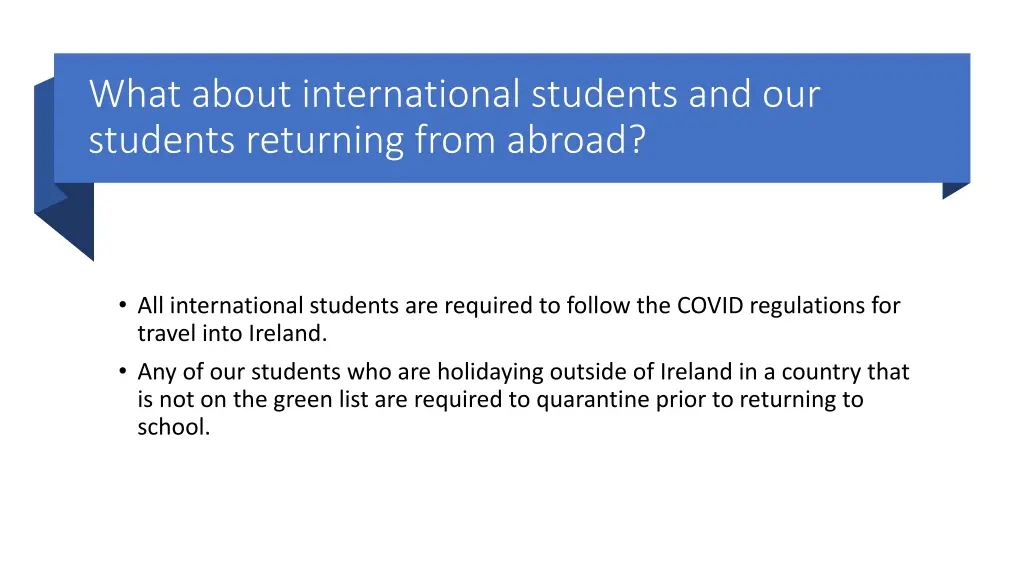 what about international students