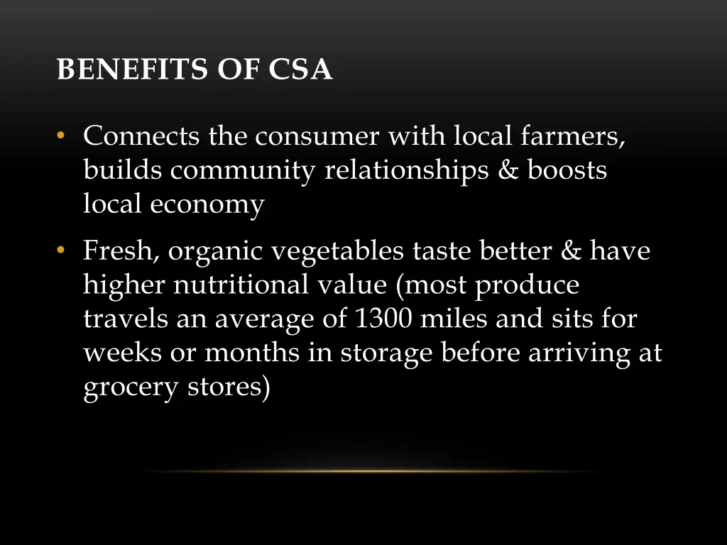 benefits of csa