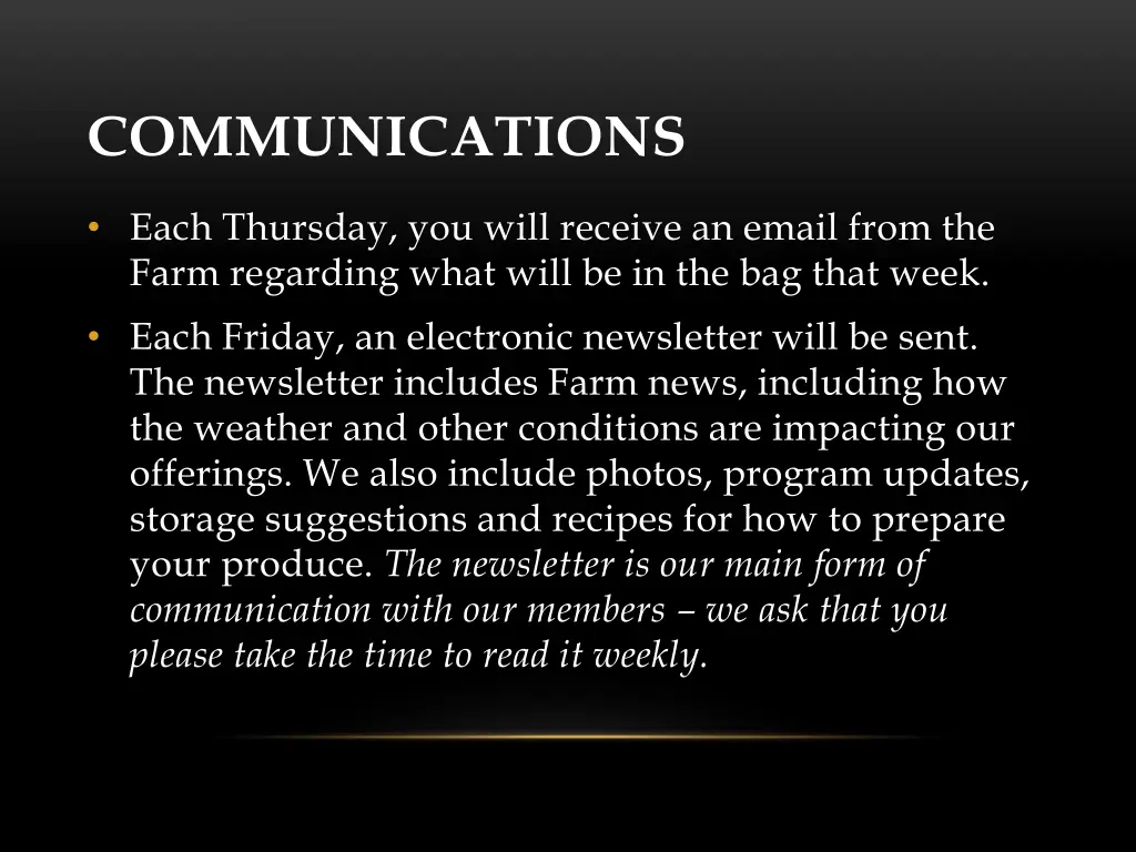 communications