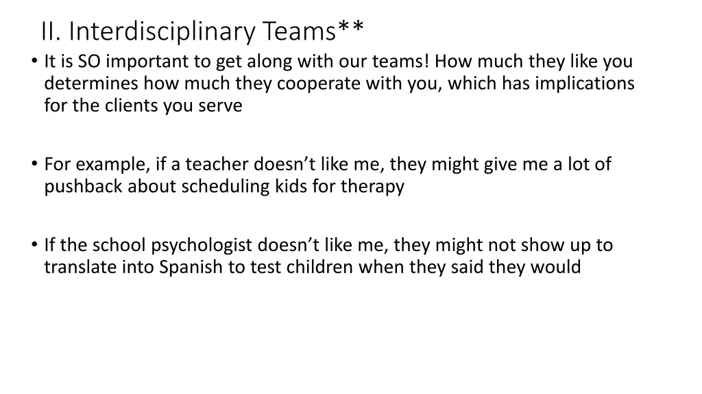 ii interdisciplinary teams it is so important