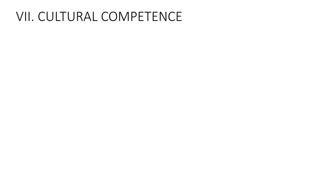 vii cultural competence
