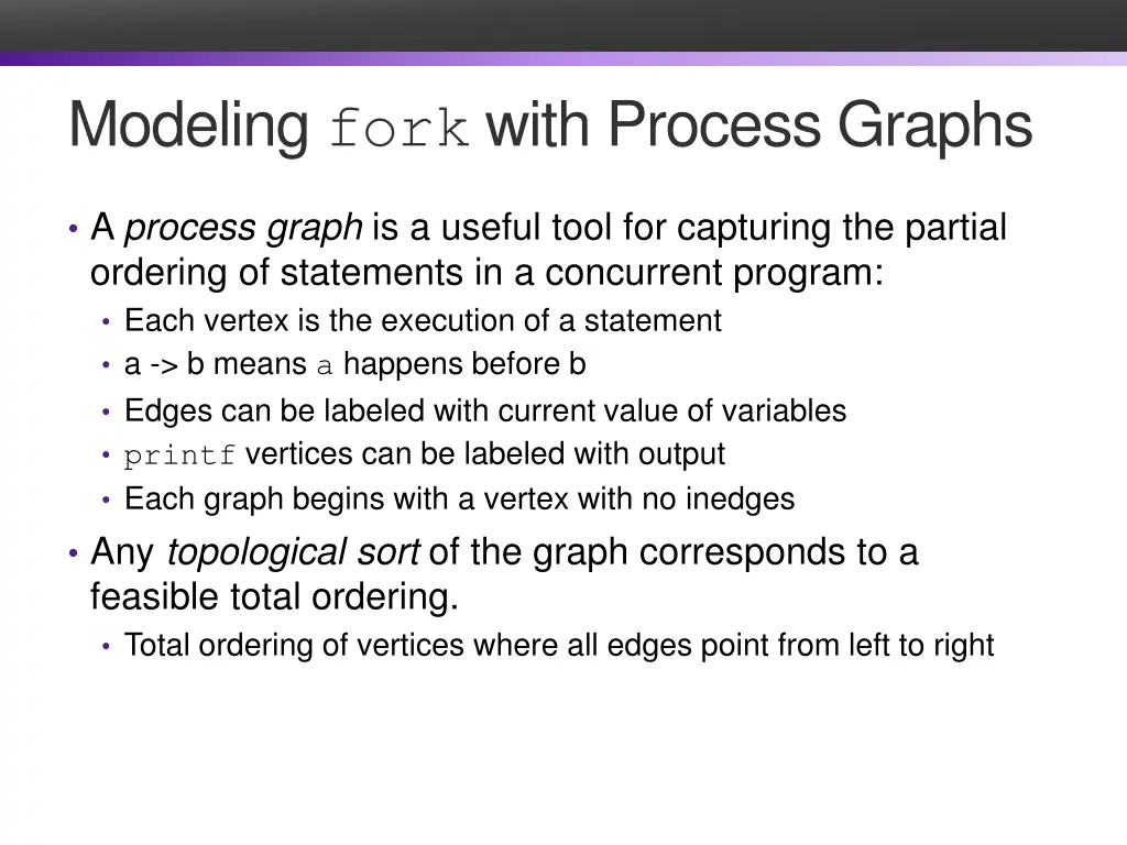 modeling fork with process graphs