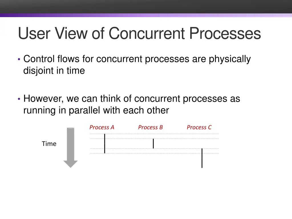 user view of concurrent processes