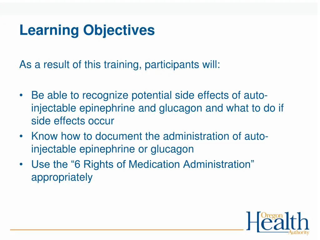 learning objectives