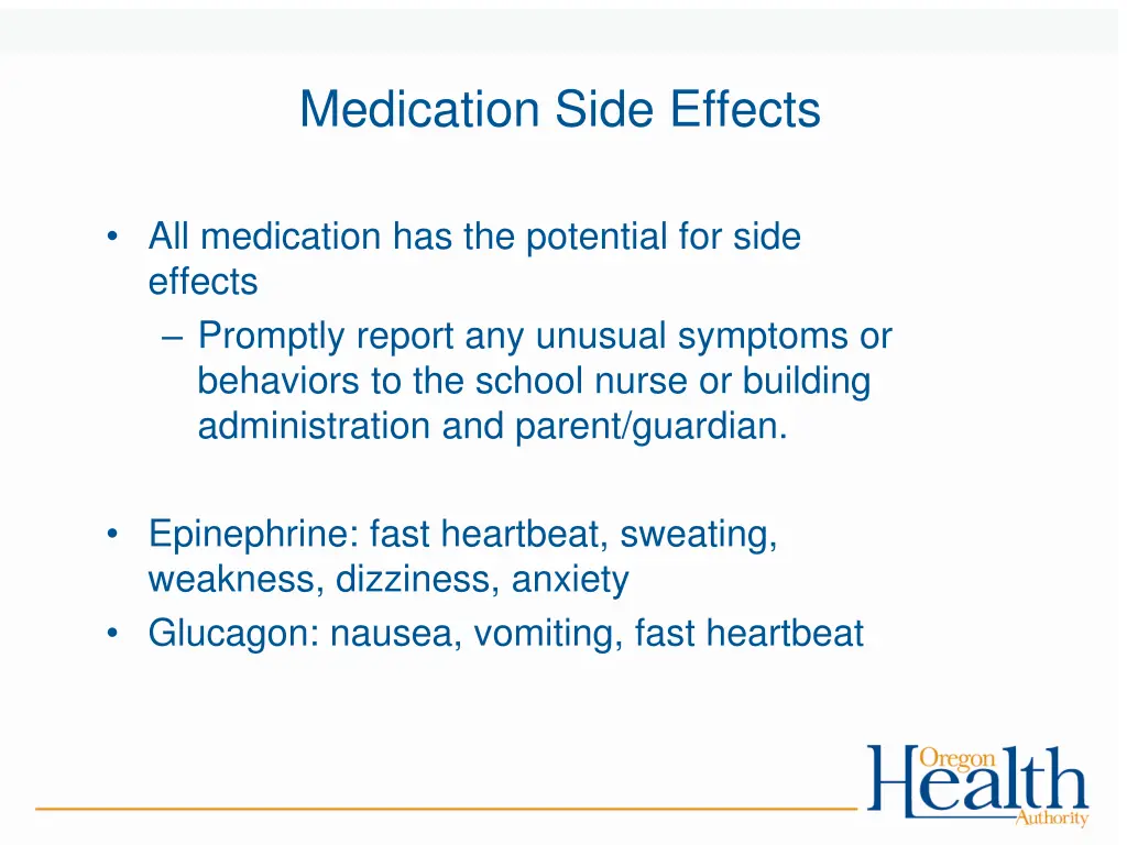 medication side effects