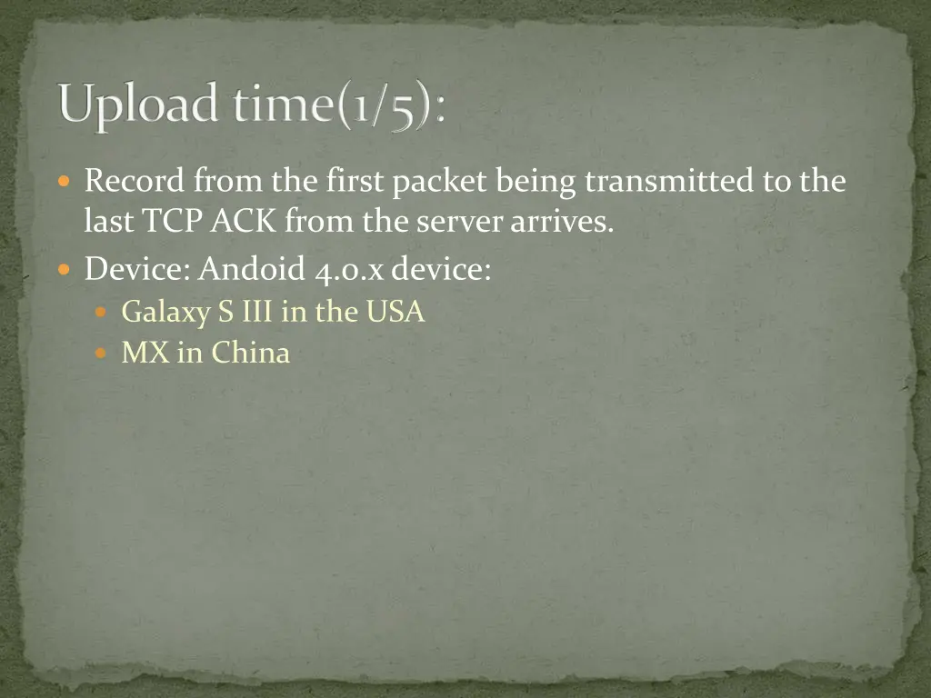 upload time 1 5