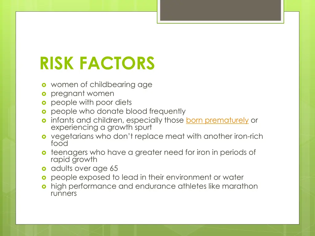 risk factors