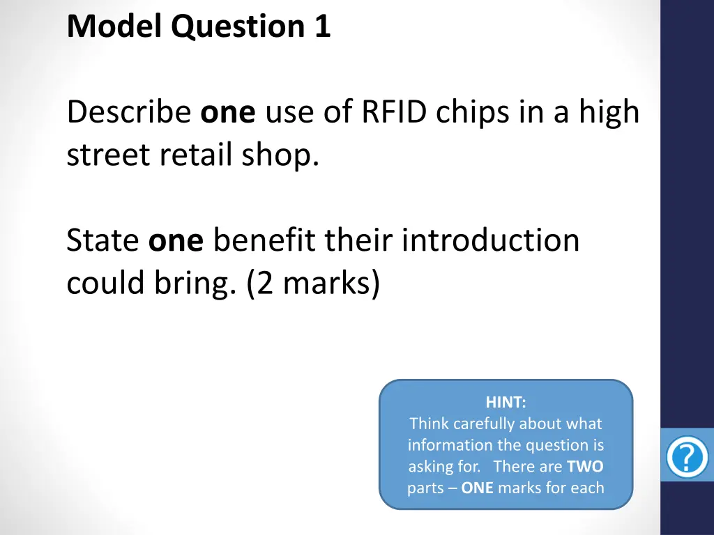 model question 1