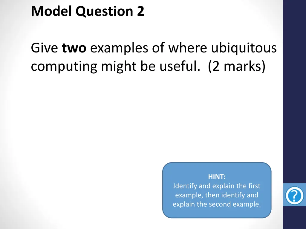 model question 2