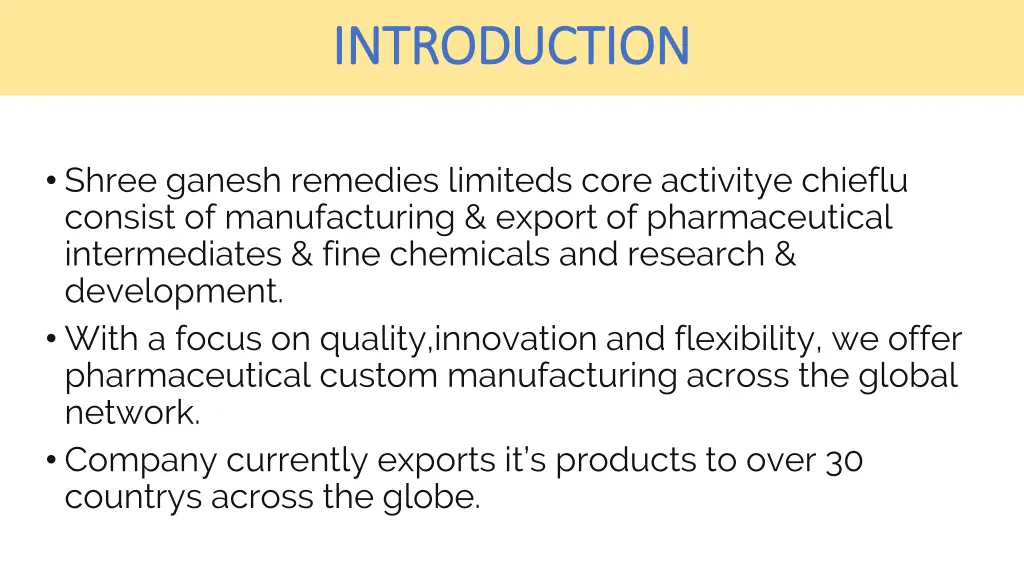introduction introduction