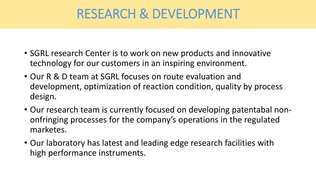 research development research development