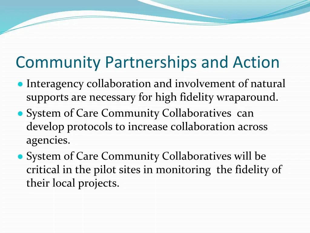 community partnerships and action interagency