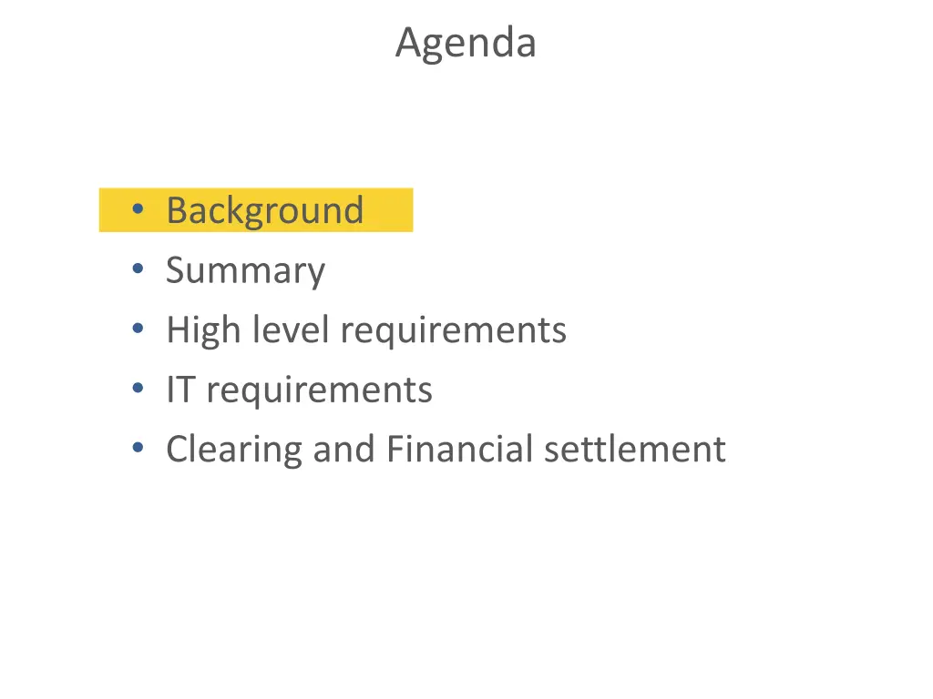 agenda