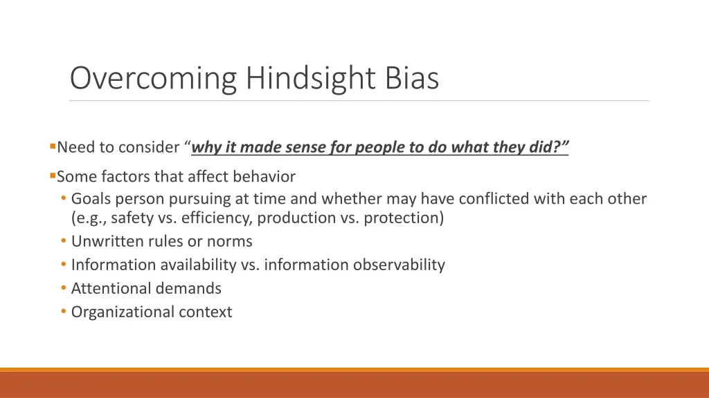 overcoming hindsight bias 1