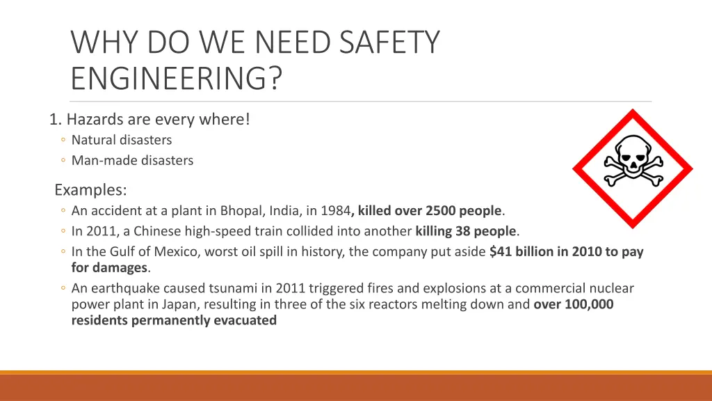 why do we need safety engineering