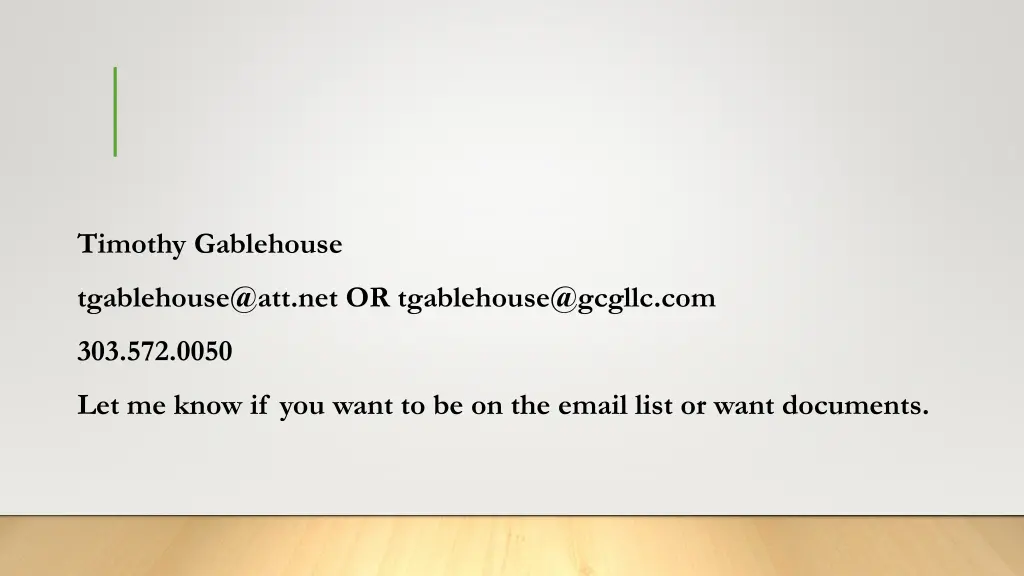 timothy gablehouse