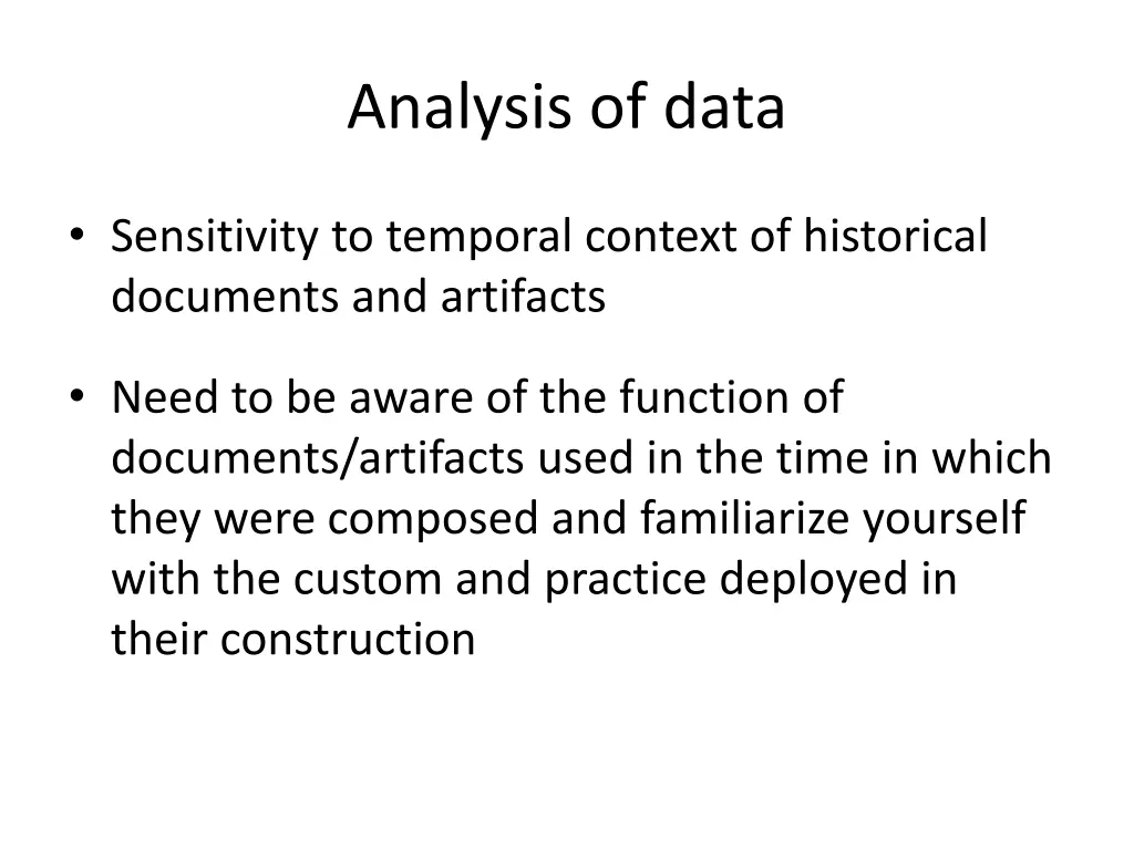 analysis of data 1