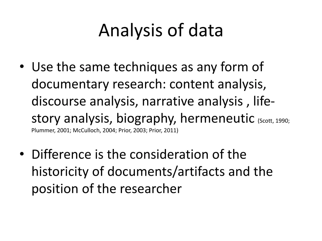 analysis of data