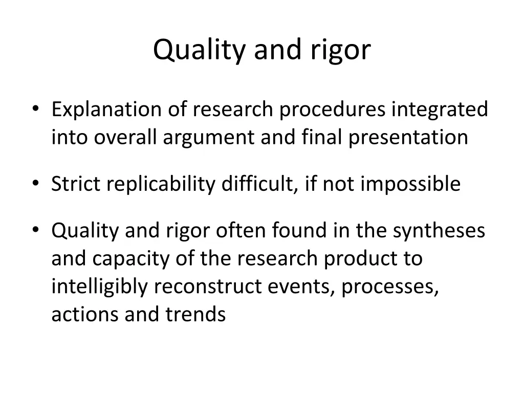 quality and rigor 2