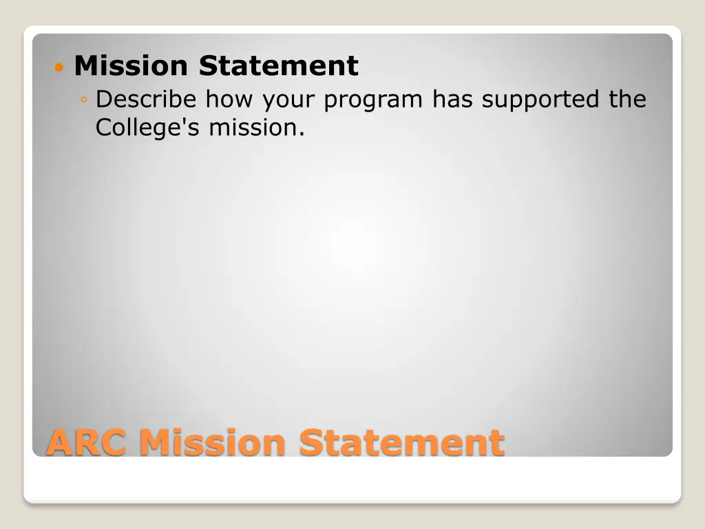 mission statement describe how your program