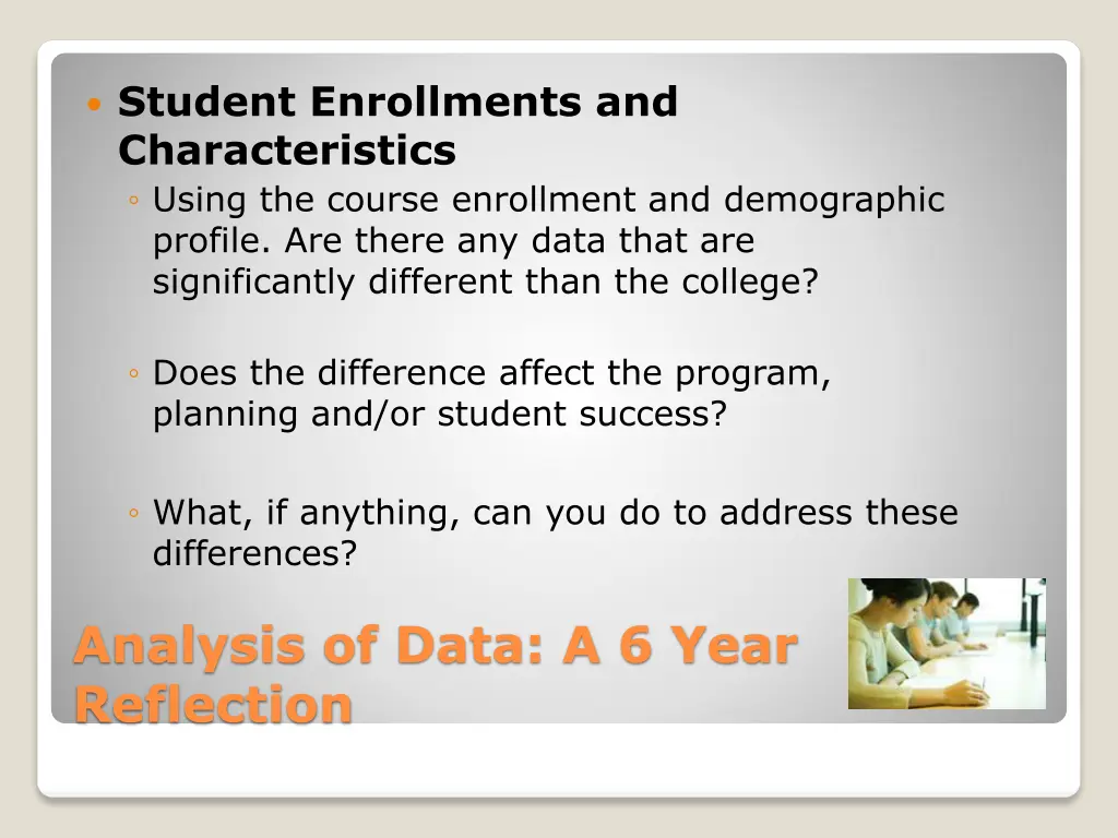 student enrollments and characteristics using