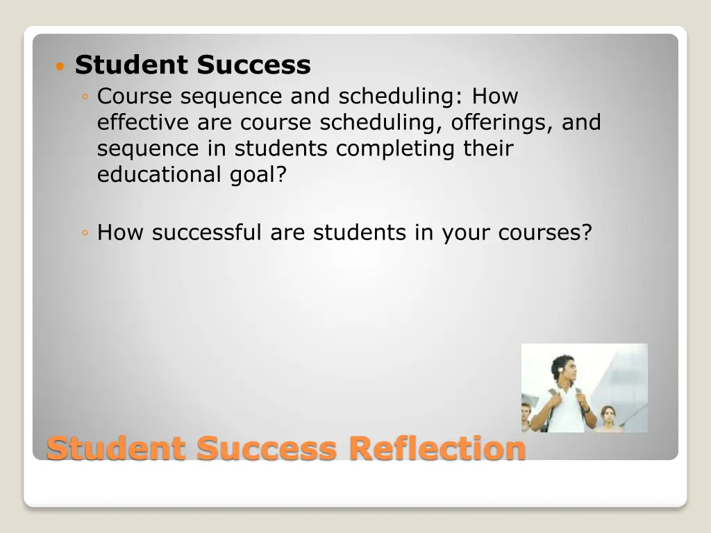 student success course sequence and scheduling