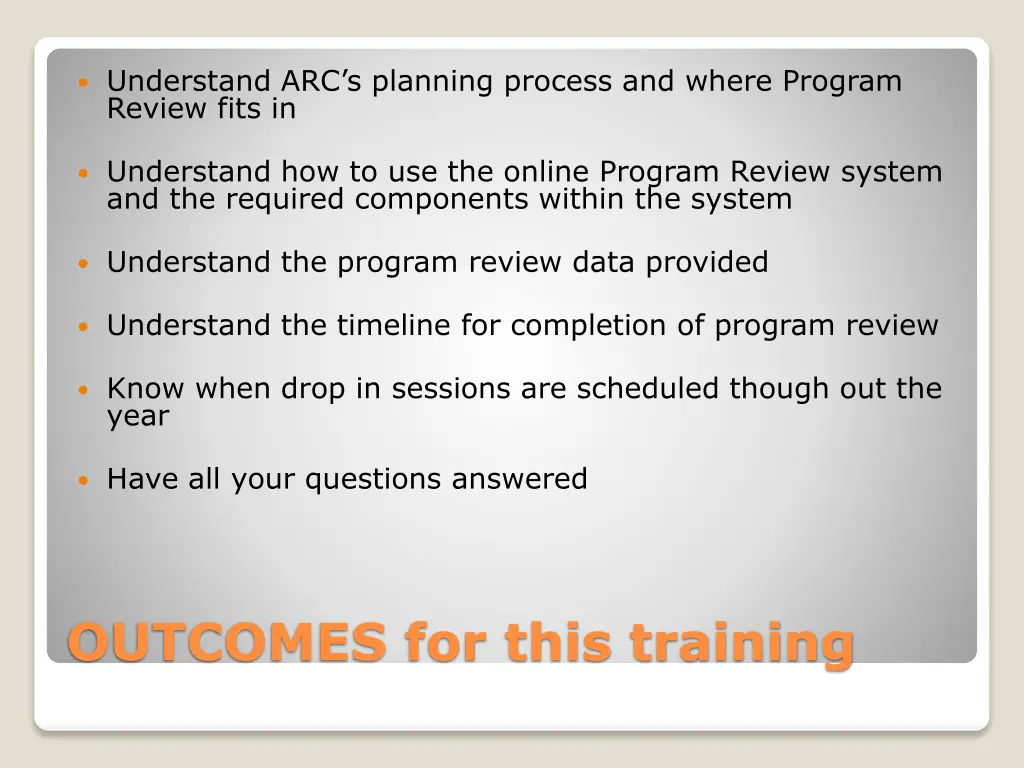 understand arc s planning process and where