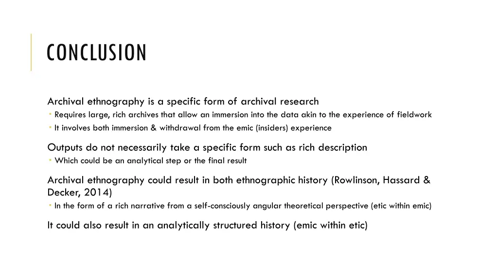 conclusion