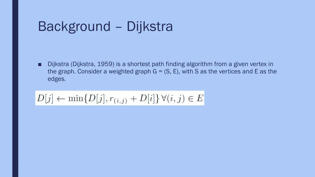 background dijkstra