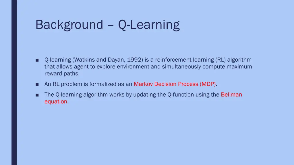 background q learning