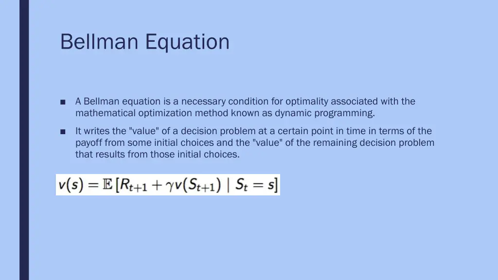 bellman equation