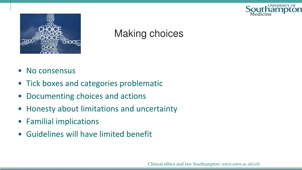 making choices