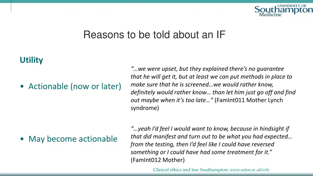 reasons to be told about an if