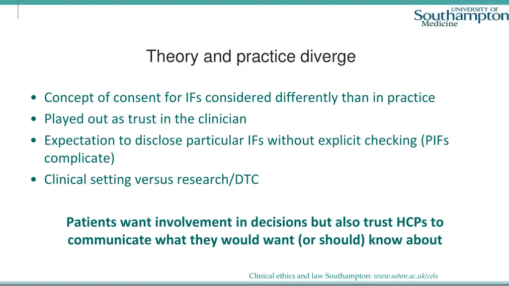 theory and practice diverge