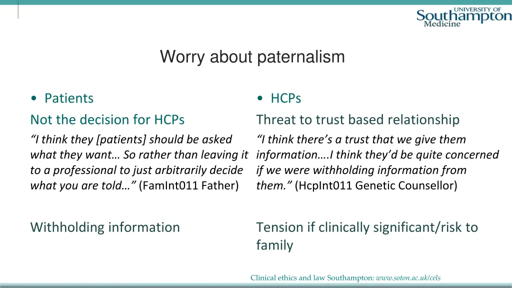 worry about paternalism