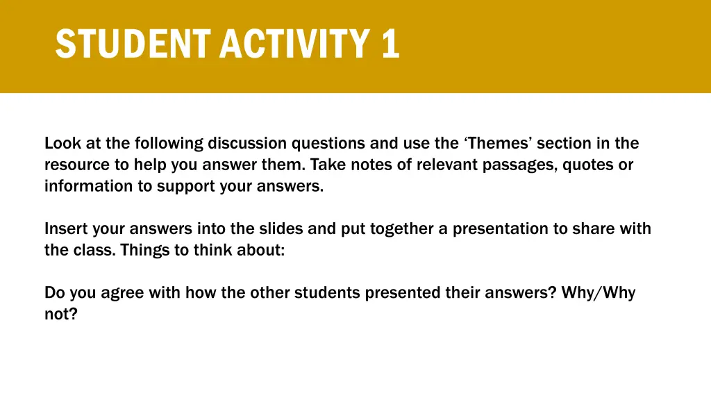 student activity 1