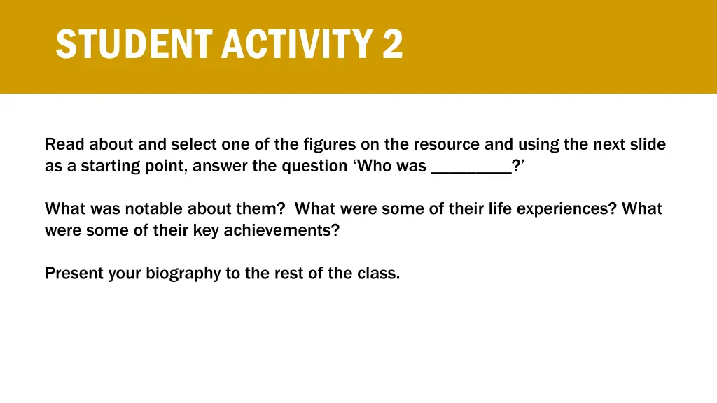 student activity 2