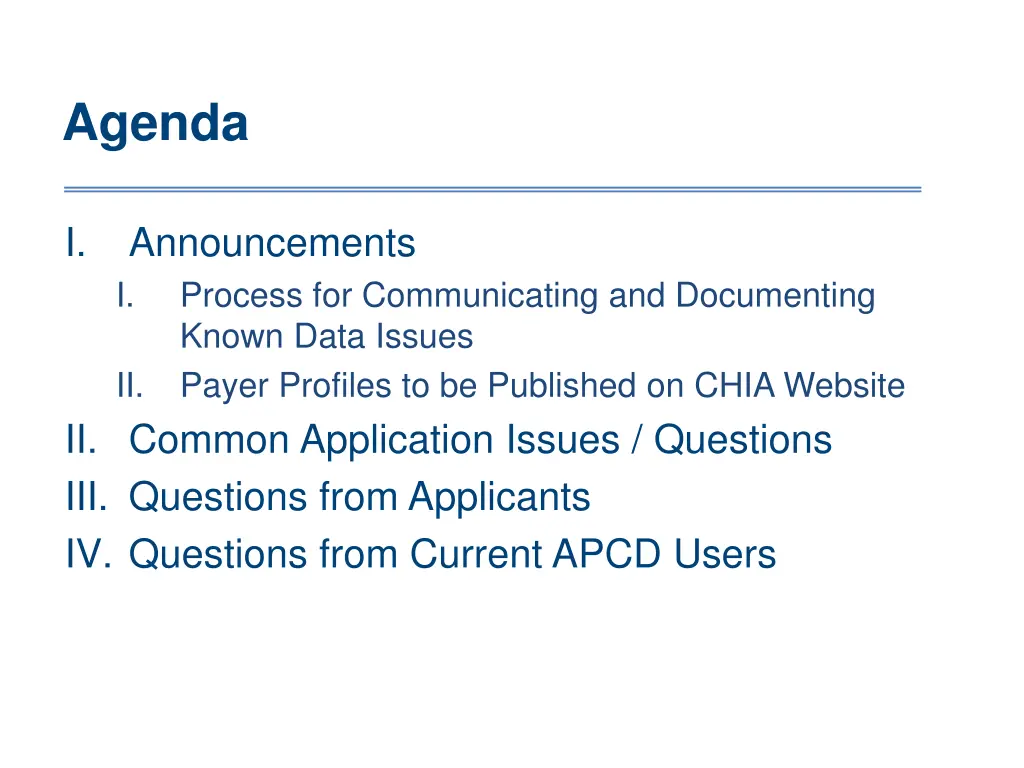 agenda