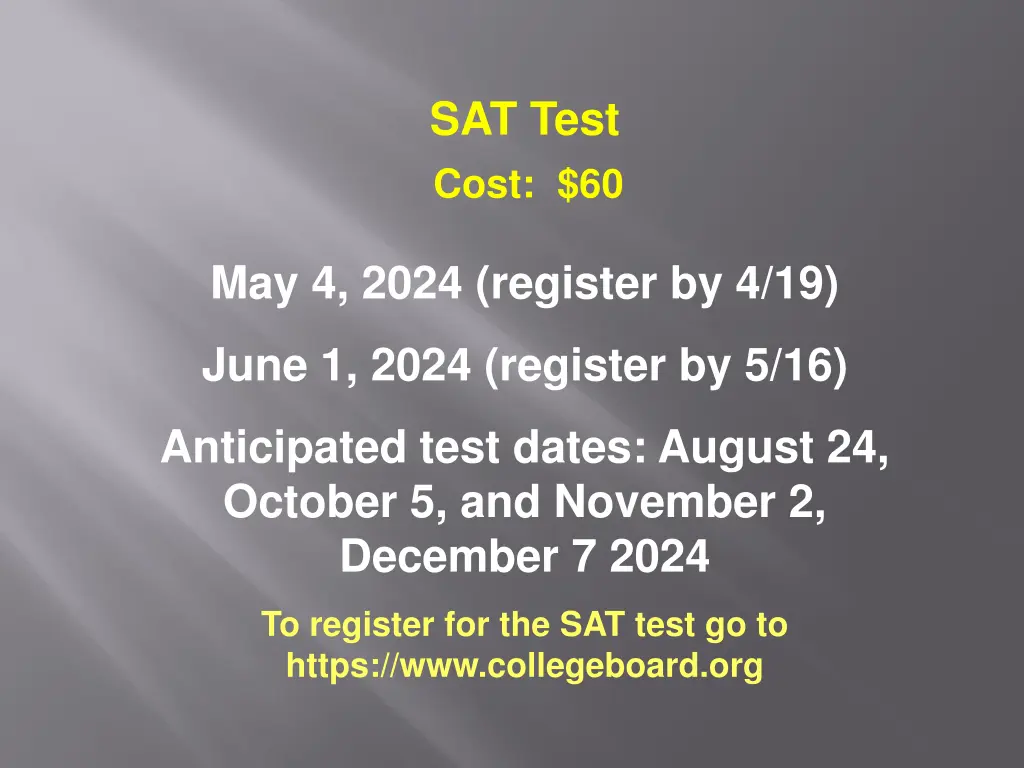 sat test cost 60