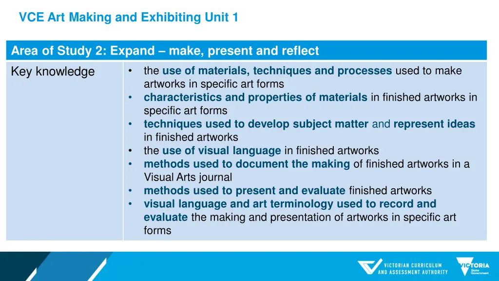 vce art making and exhibiting unit 1 5