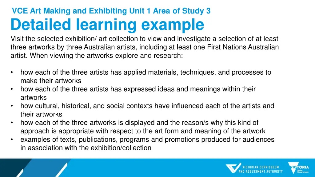 vce art making and exhibiting unit 1 area 10