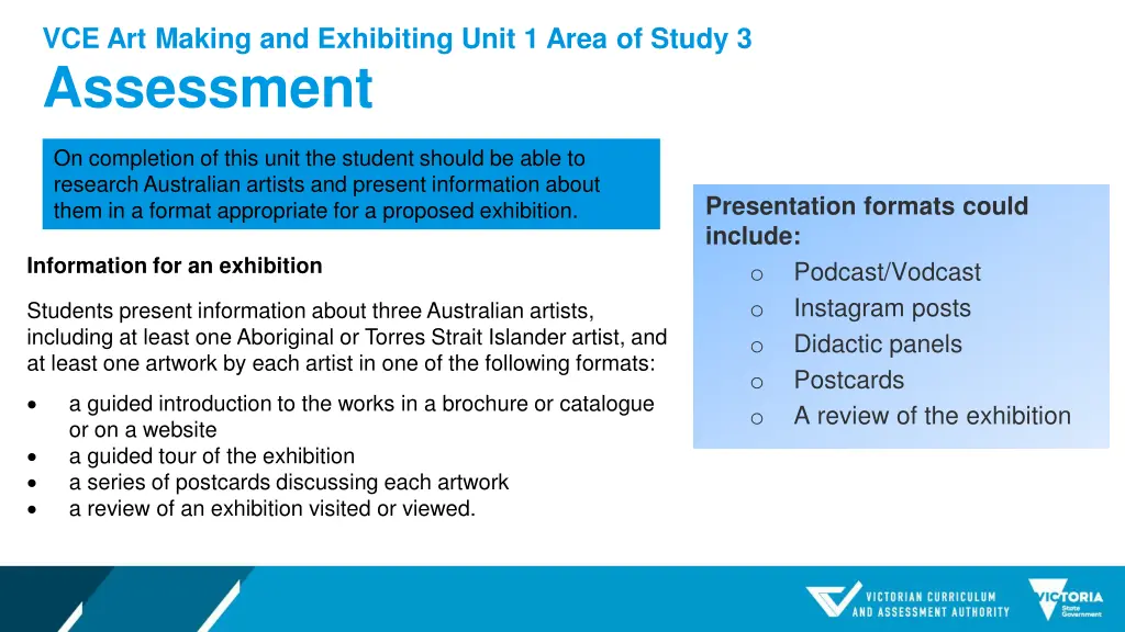 vce art making and exhibiting unit 1 area 11