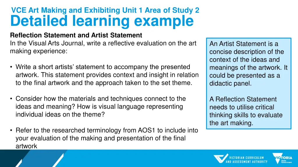 vce art making and exhibiting unit 1 area 5