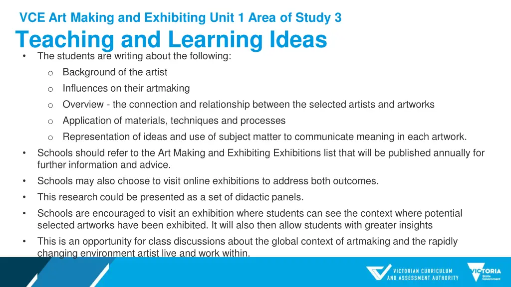vce art making and exhibiting unit 1 area 9